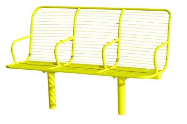 Banco con respaldo cuadrado